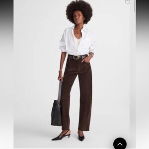 Madewell The Balloon Pant in Corduroy - dark carob size 27 Tall NWT
